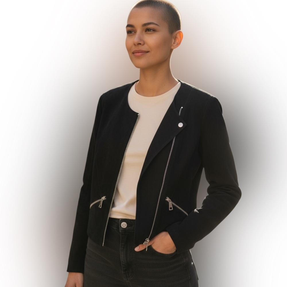 VINTAGE JO PETERS Women’s Suede Leather Jacket Size XS